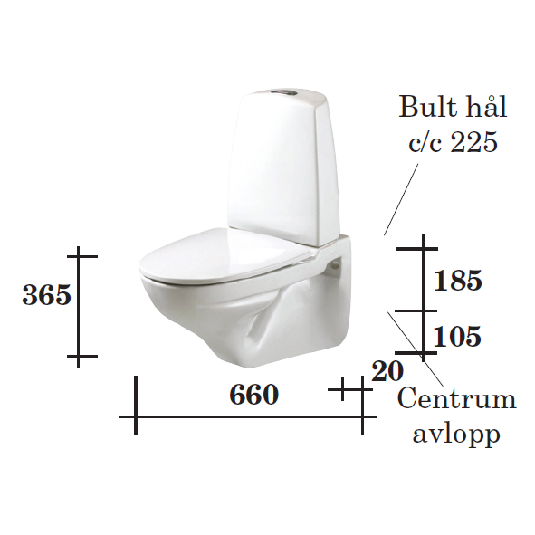 Ifö Sign 6894 WC-stol