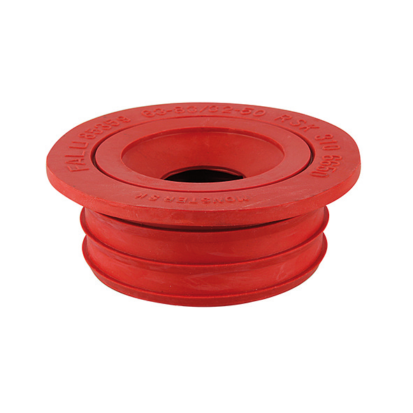 Gumminippel för ansl. av 32/40/50 mm rör i 2 1/2” N-rör, slät- eller muffände.