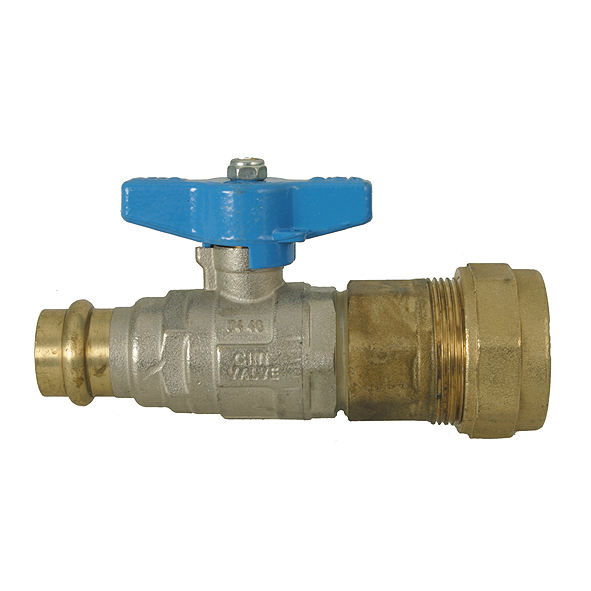 CIM Kulventil med Pressände x Stålrörskoppling