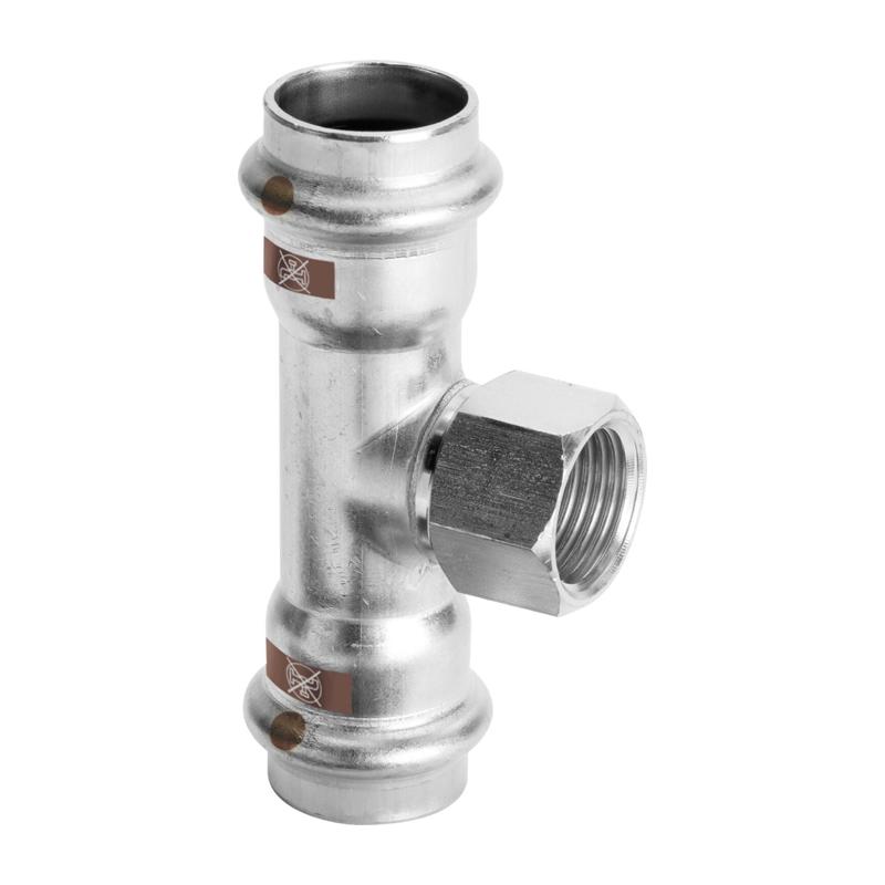 Viega Temponox T-rör m. inv.gg på avsticket