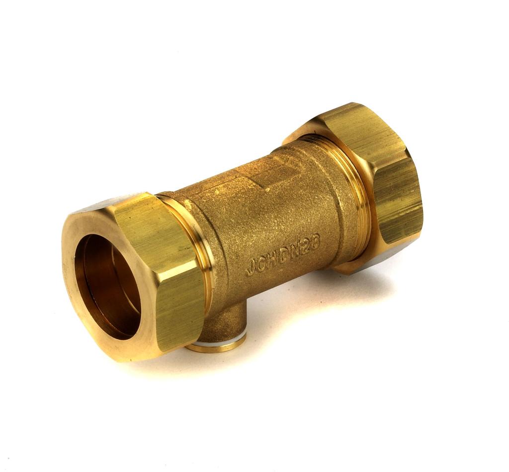 Backventil kontrollerbar, med klämringskopplingar