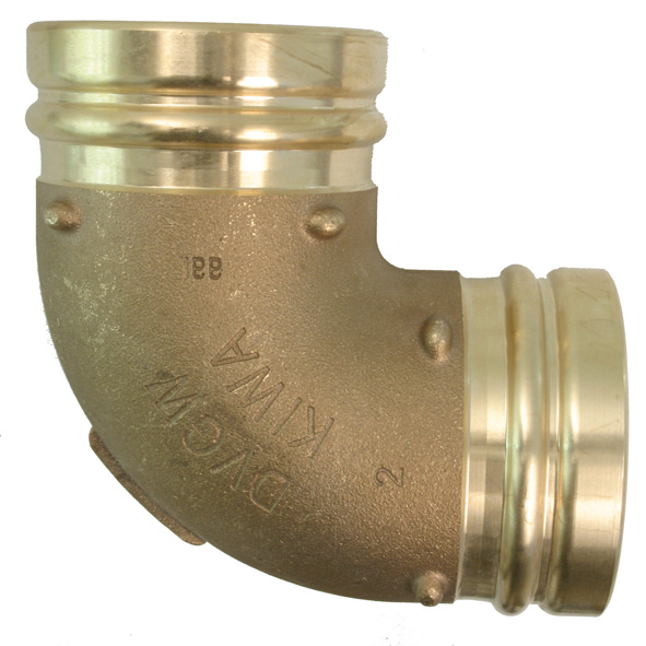 Rödgods XL Böj 90° med 2 muffar