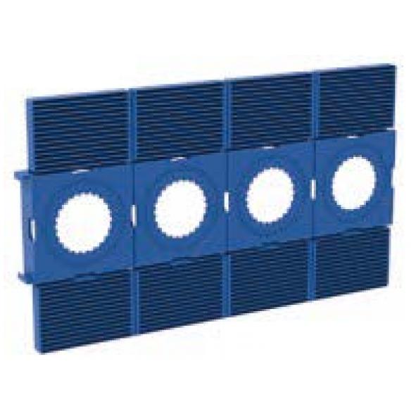 Vatette V6 montageplatta 4 x 60 c/c Blå